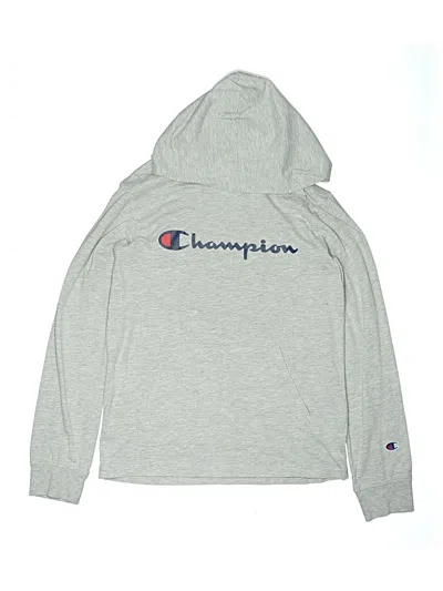 Pre-owned Champion Kids' Pullover Hoodie In Gray