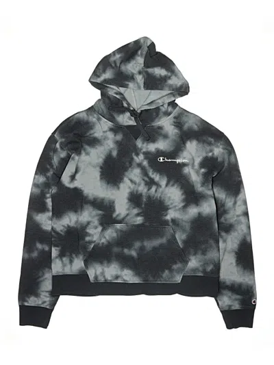 Pre-owned Champion Kids' Pullover Hoodie In Gray