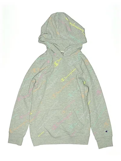 Pre-owned Champion Kids' Pullover Hoodie In Gray