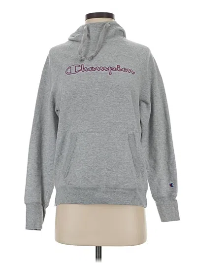 Pre-owned Champion Pullover Hoodie In Gray