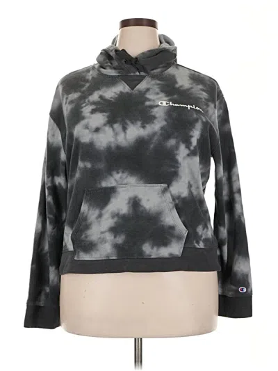 Pre-owned Champion Pullover Hoodie In Gray