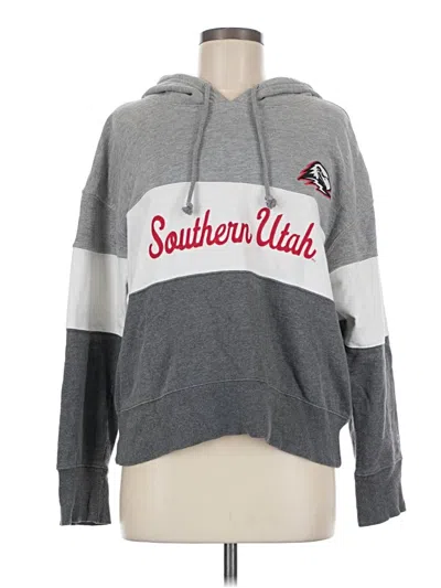 Pre-owned Champion Pullover Hoodie In Gray