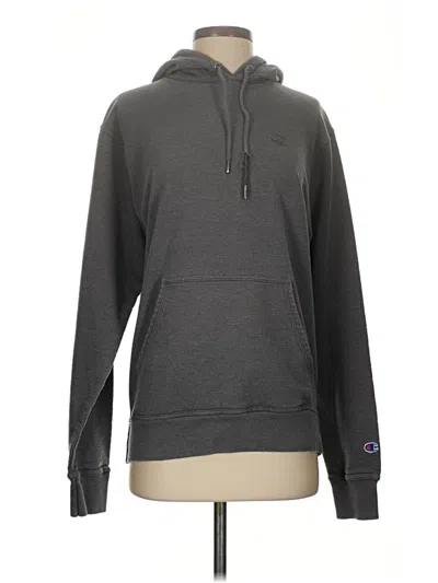 Pre-owned Champion Pullover Hoodie In Gray