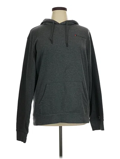Pre-owned Champion Pullover Hoodie In Gray