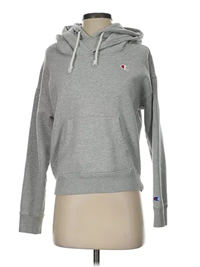 Pre-owned Champion Pullover Hoodie In Gray