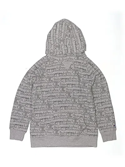 Pre-owned Champion Kids' Pullover Hoodie In Gray
