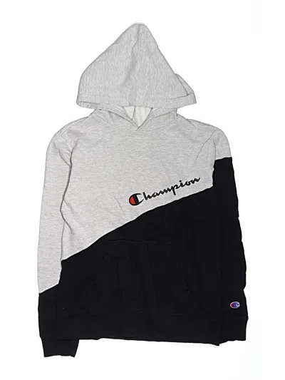 Pre-owned Champion Kids' Pullover Hoodie In Gray