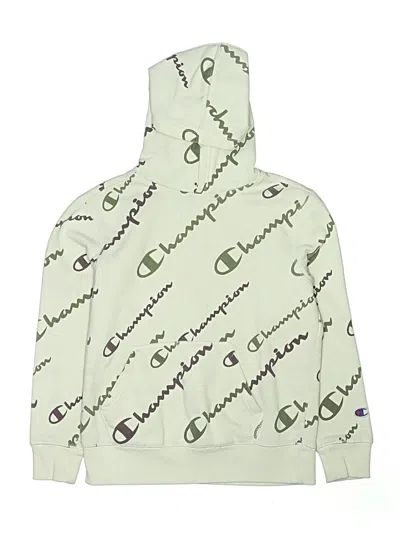 Pre-owned Champion Kids' Pullover Hoodie In Green