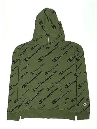 Pre-owned Champion Kids' Pullover Hoodie In Green