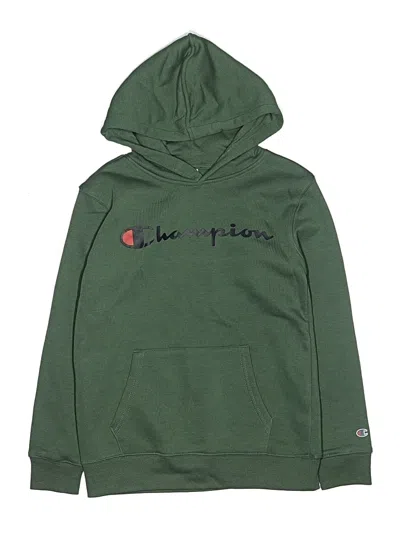 Pre-owned Champion Kids' Pullover Hoodie In Green