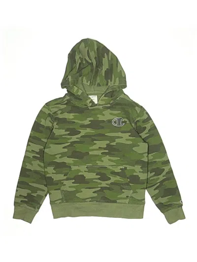 Pre-owned Champion Kids' Pullover Hoodie In Green