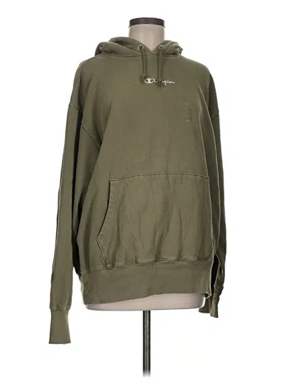 Pre-owned Champion Pullover Hoodie In Green