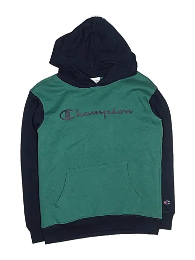 Pre-owned Champion Kids' Pullover Hoodie In Green