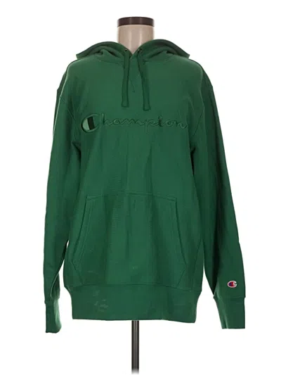 Pre-owned Champion Pullover Hoodie In Green