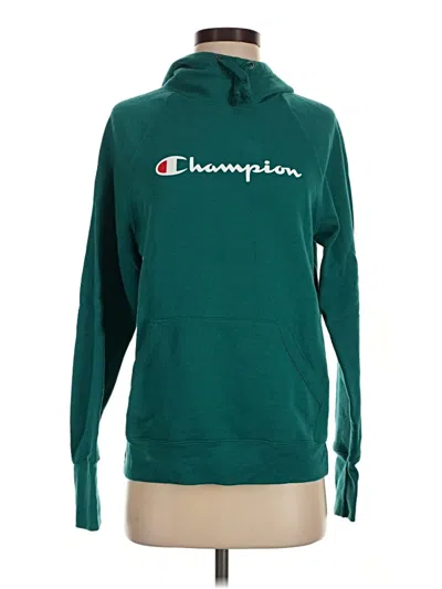 Pre-owned Champion Pullover Hoodie In Green