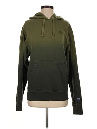 Pre-owned Champion Pullover Hoodie In Green