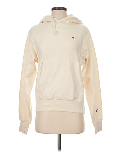 Pre-owned Champion Pullover Hoodie In Ivory