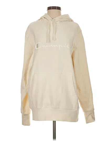 Pre-owned Champion Pullover Hoodie In Ivory