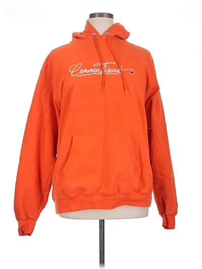 Pre-owned Champion Pullover Hoodie In Orange