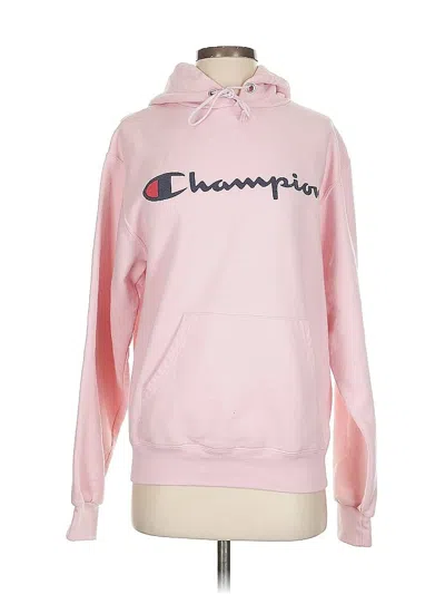 Pre-owned Champion Pullover Hoodie In Pink