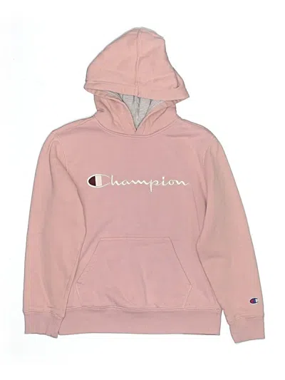 Pre-owned Champion Kids' Pullover Hoodie In Pink
