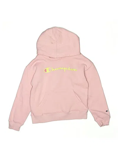 Pre-owned Champion Kids' Pullover Hoodie In Pink