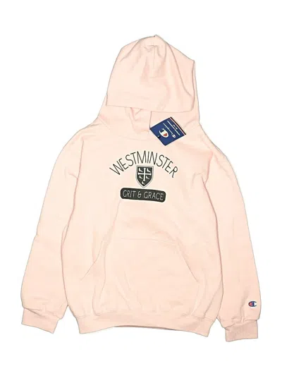 Pre-owned Champion Kids' Pullover Hoodie In Pink