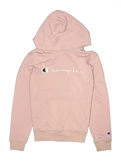Pre-owned Champion Kids' Pullover Hoodie In Pink