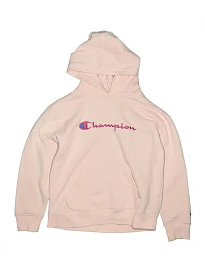 Pre-owned Champion Kids' Pullover Hoodie In Pink