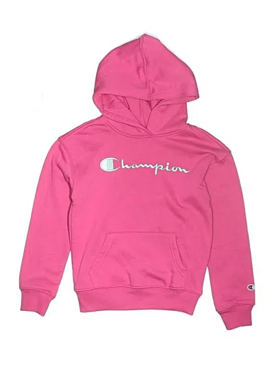 Pre-owned Champion Kids' Pullover Hoodie In Pink