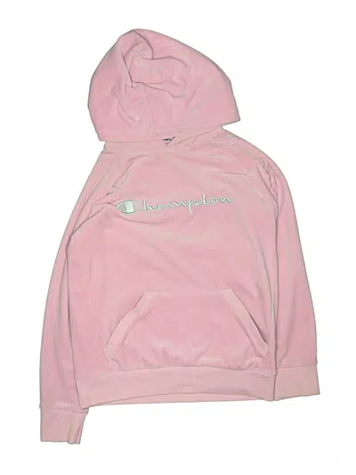 Pre-owned Champion Kids' Pullover Hoodie In Pink