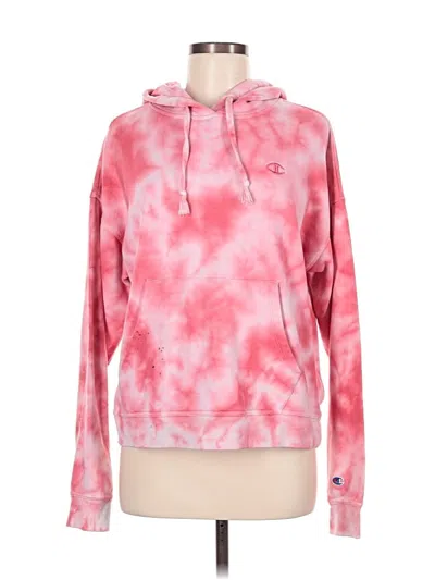 Pre-owned Champion Pullover Hoodie In Pink