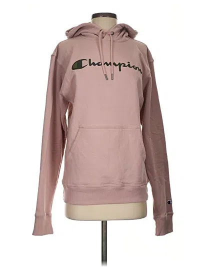 Pre-owned Champion Pullover Hoodie In Pink
