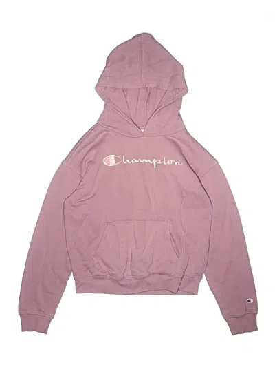 Pre-owned Champion Kids' Pullover Hoodie In Pink