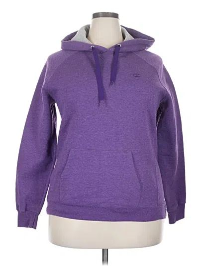 Pre-owned Champion Pullover Hoodie In Purple