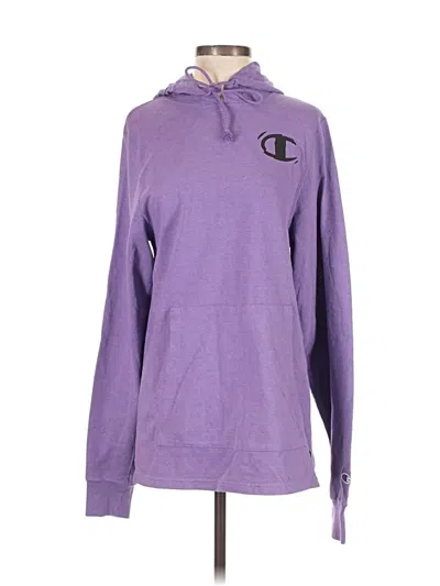 Pre-owned Champion Pullover Hoodie In Purple