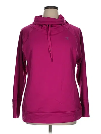 Pre-owned Champion Pullover Hoodie In Purple