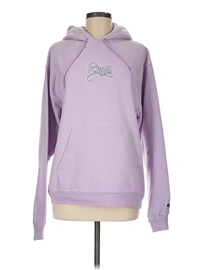 Pre-owned Champion Pullover Hoodie In Purple