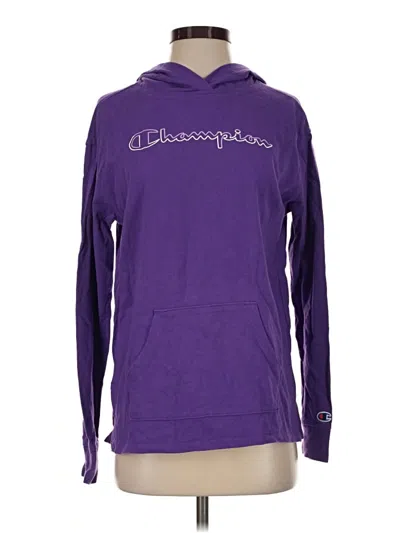 Pre-owned Champion Pullover Hoodie In Purple
