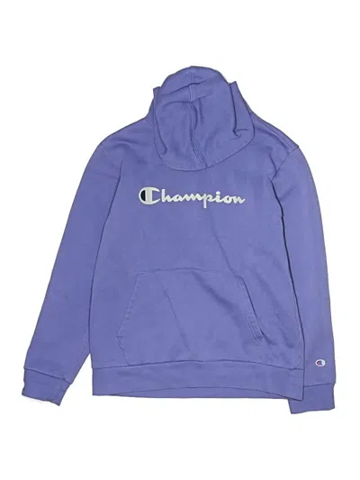 Pre-owned Champion Kids' Pullover Hoodie In Purple