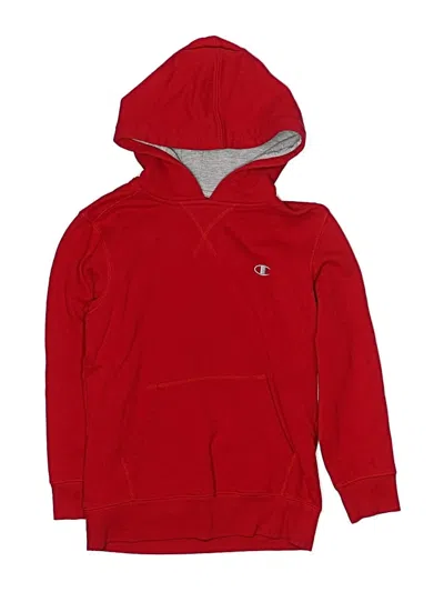Pre-owned Champion Kids' Pullover Hoodie In Red