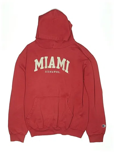 Pre-owned Champion Kids' Pullover Hoodie In Red