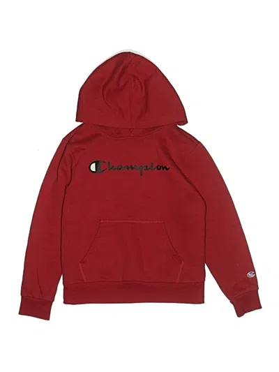 Pre-owned Champion Kids' Pullover Hoodie In Red