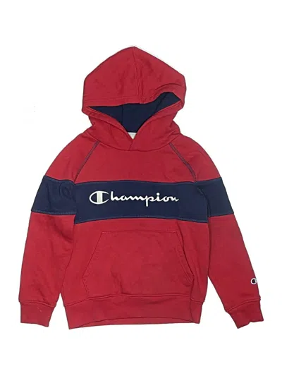 Pre-owned Champion Kids' Pullover Hoodie In Red