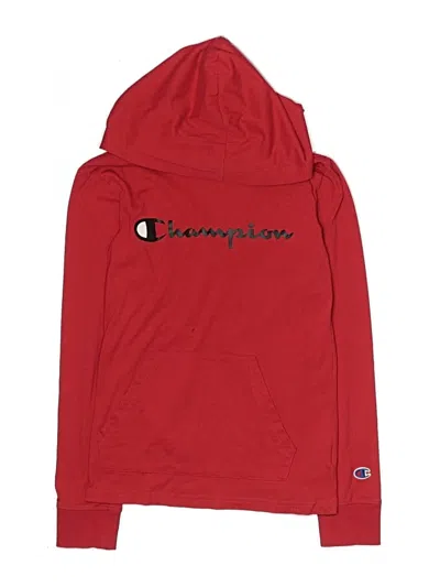 Pre-owned Champion Kids' Pullover Hoodie In Red