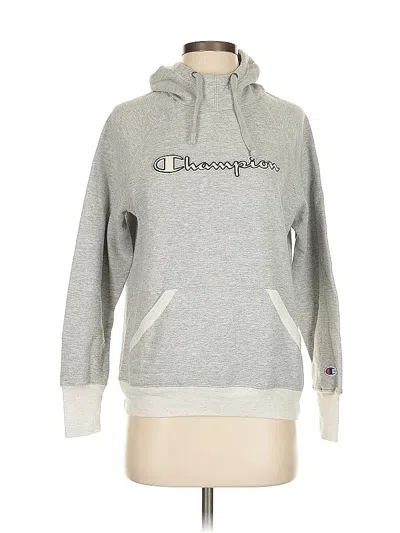 Pre-owned Champion Pullover Hoodie In Silver