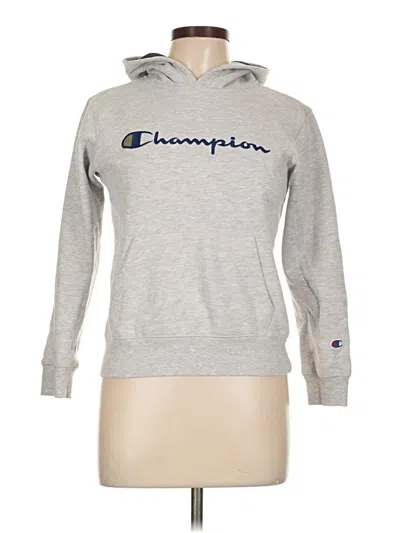 Pre-owned Champion Pullover Hoodie In Silver