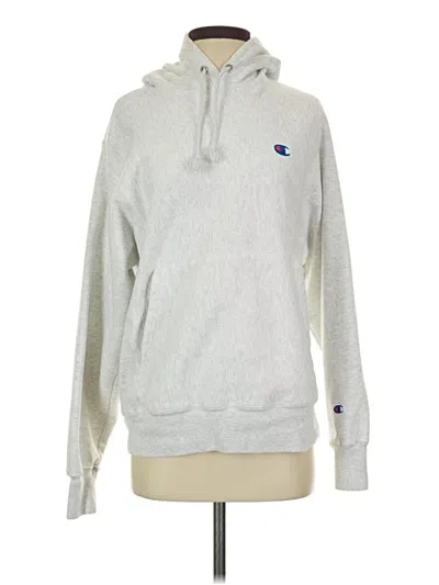 Pre-owned Champion Pullover Hoodie In Silver