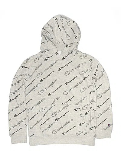 Pre-owned Champion Kids' Pullover Hoodie In Silver