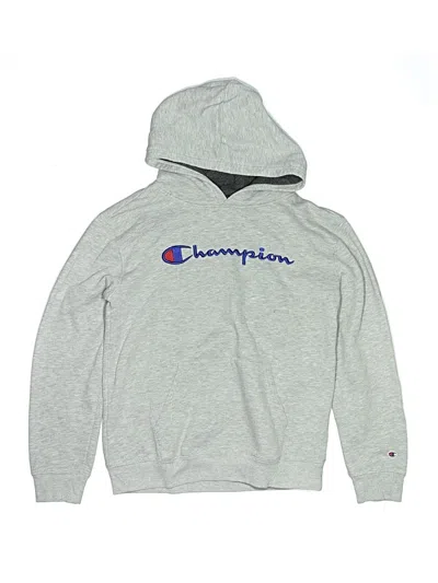 Pre-owned Champion Kids' Pullover Hoodie In Silver